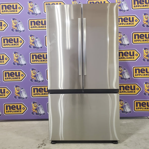Samsung 31.5-cu ft 3-Door Smart French Door Refrigerator with Dual Ice Maker (Stainless Steel) ENERGY STAR RF32CG5300SR - Scratch & Dent - Minor
