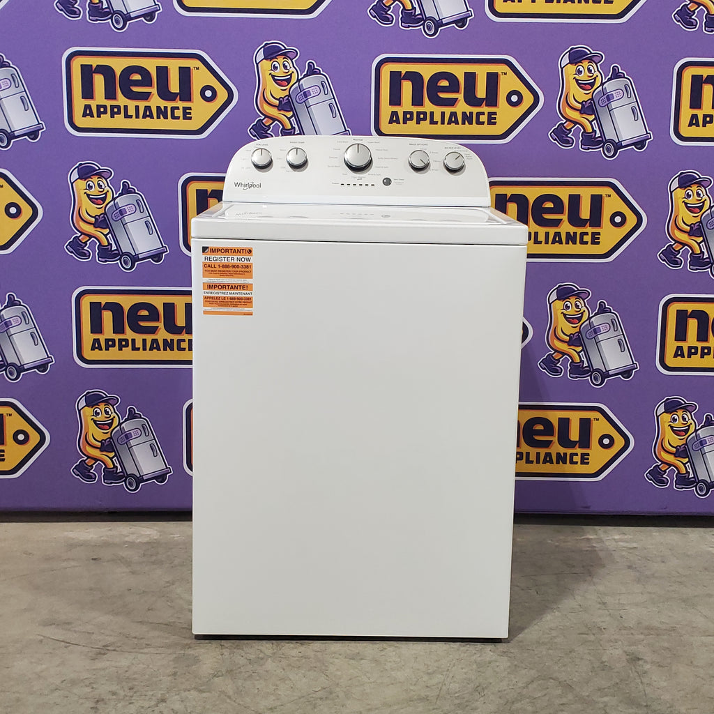 Pictures of Whirlpool 3.5 cu. ft. High Efficiency Top Load Washing Machine with Deep Water Wash WTW4816FW - Open Box and Whirlpool White Electric 7.0 Cu. Ft. Dryer with Auto Dry WED4950HW - Scratch & Dent (Minor) - Neu Appliance Outlet - Discount Appliance Outlet in Austin, Tx