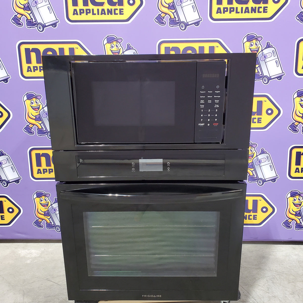 Frigidaire 30 in. Electric Wall Oven with Built-In Microwave with Fan Convection in Black FCWM3027AB - Open Box