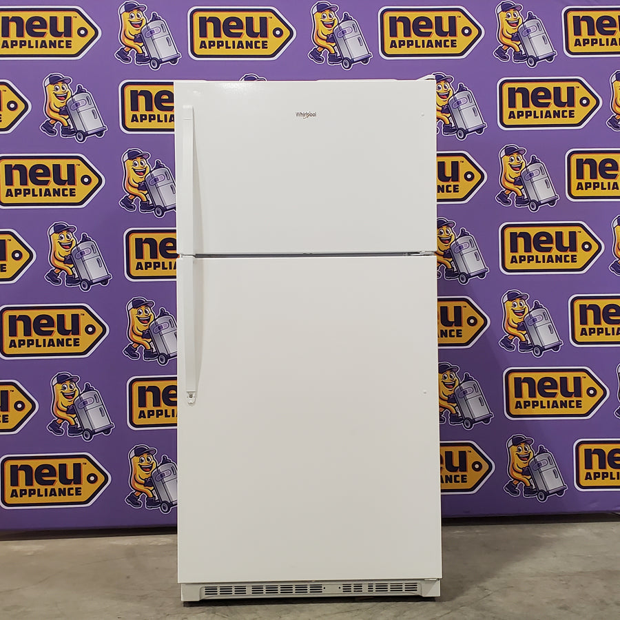 Whirlpool 33" Wide Top Freezer 20.5 cu ft Refrigerator with Ice Maker and Frameless Glass Shelves and Flexi-Slide Bin WRT311FZDW - Open Box