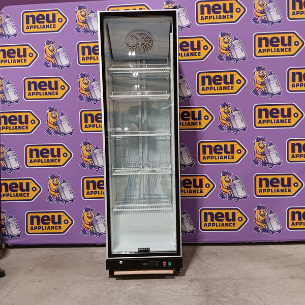 Yeego 21.7 in. 12.4 cu. ft Merchandiser Refrigerator in Black Commercial Beverage Cooler Adjustable Shelves Dual Glass Door 25136CR632 - SC-380FC