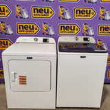 Maytag Top Load 4.8 cu ft Washer with Deep Fill and Slow-Close Glass Lid MVW6200KW - Scratch & Dent (Minor) and Maytag 7.0 cu ft Electric Dryer with Moisture Sensing and Quick Dry Cycle 16194 - MED6200KW - Scratch & Dent (Minor)