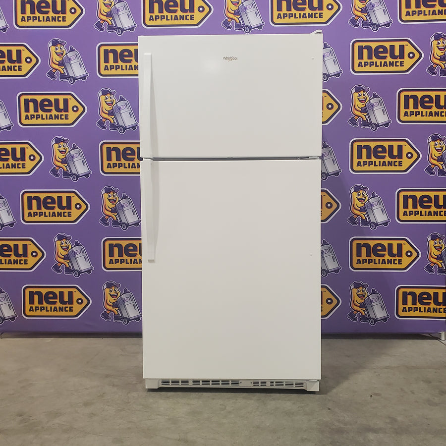 Whirlpool 33" Wide Top Freezer 20.5 cu ft Refrigerator with Ice Maker and Frameless Glass Shelves and Flexi-Slide Bin - 3SD483 - WRT311FZDW - Open Box