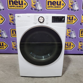 LG 7.4 cu. ft. Front Load Electric Dryer with TurboSteam and Sensor Dry Technology in White 31132SD111 - DLEX4000W - Scratch & Dent (Minor)