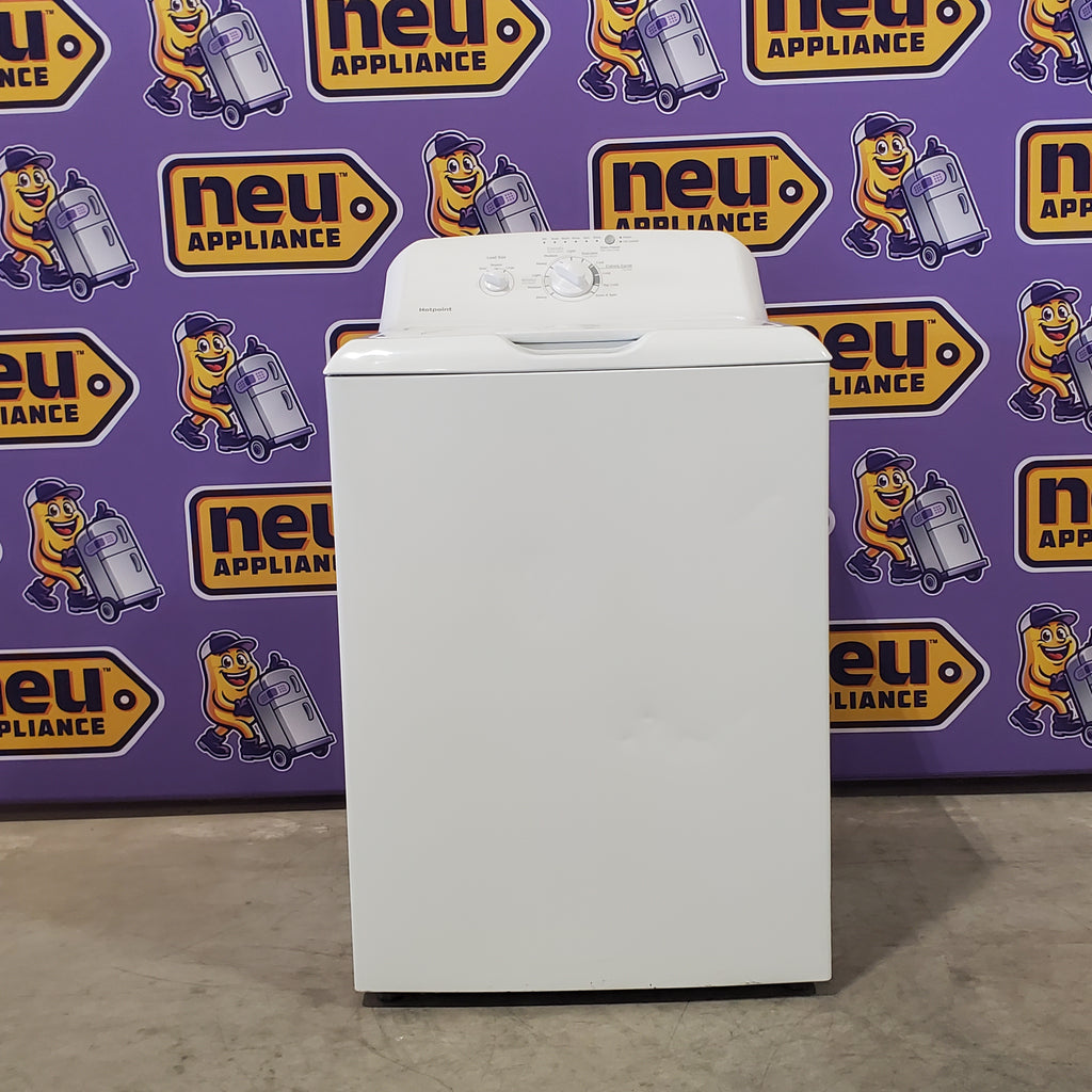 Pictures of Hotpoint White Top Load 3.8 Cu. Ft. Washer with Stainless Steel Wash Basket HTW200ASKWW - Certified Refurbished - Neu Appliance Outlet - Discount Appliance Outlet in Austin, Tx