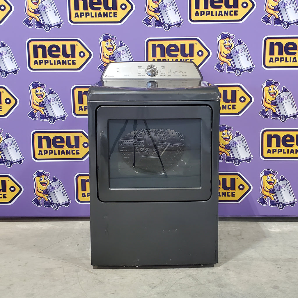 Pictures of Diamond Gray ENERGY STAR GE Profile 7.4 cu . ft. Electric Dryer with 120 ft. Venting - Certified Refurbished - Neu Appliance Outlet - Discount Appliance Outlet in Austin, Tx