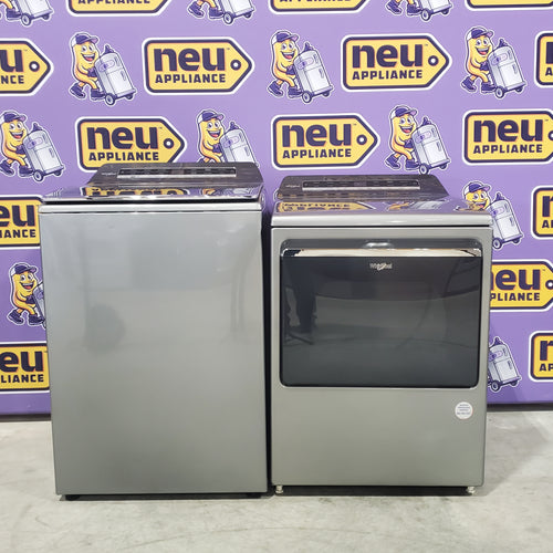 Whirlpool Top Load 5.2 Cu. Ft. Washer with Removable Agitator WTW8127LC - Scratch & Dent (Minor) and Whirlpool Electric 7.4 Cu. Ft. Dryer with Moisture Sensor 16060 - WED8127LC - Scratch and Dent (Minor)
