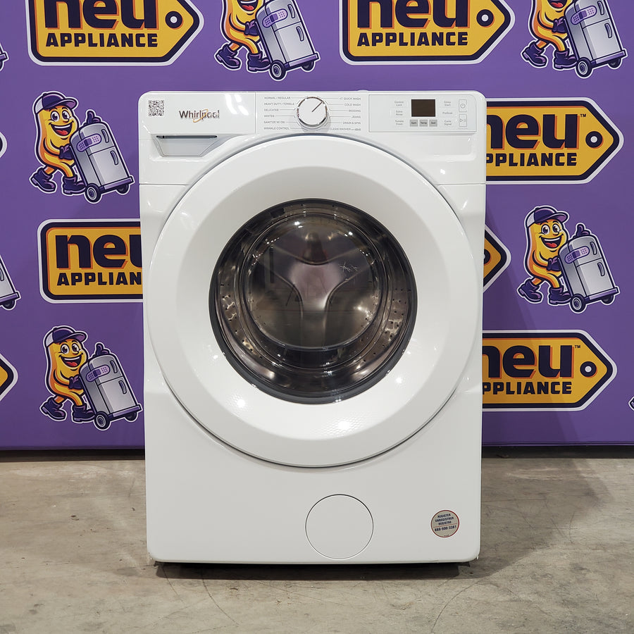 Whirlpool White Front Load Energy Star 4.5 Cu. Ft. Washer with Tumble Fresh Option and Sanitize Cycle with Oxi WFW4720RW - Scratch and Dent (Minor)