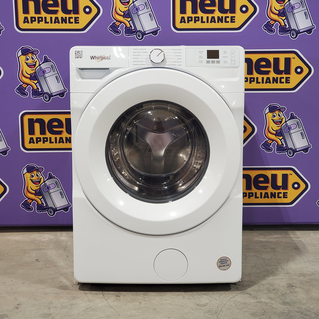 Pictures of Whirlpool White Front Load Energy Star 4.5 Cu. Ft. Washer with Tumble Fresh Option and Sanitize Cycle with Oxi WFW4720RW - Scratch and Dent (Minor) - Neu Appliance Outlet - Discount Appliance Outlet in Austin, Tx