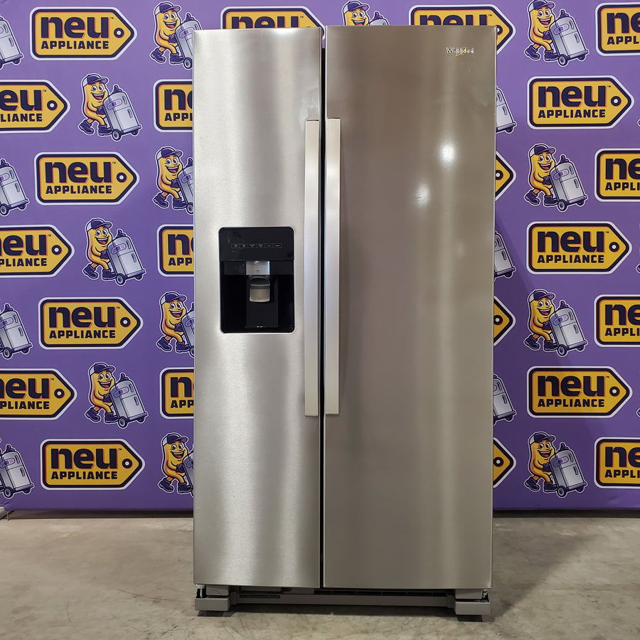 Whirlpool 36" Wide 24 cu ft Capacity Side By Side Refrigerator with Ice and Water Dispenser in Fingerprint Resistant Stainless Steel WRS315SDHZ - Open Box