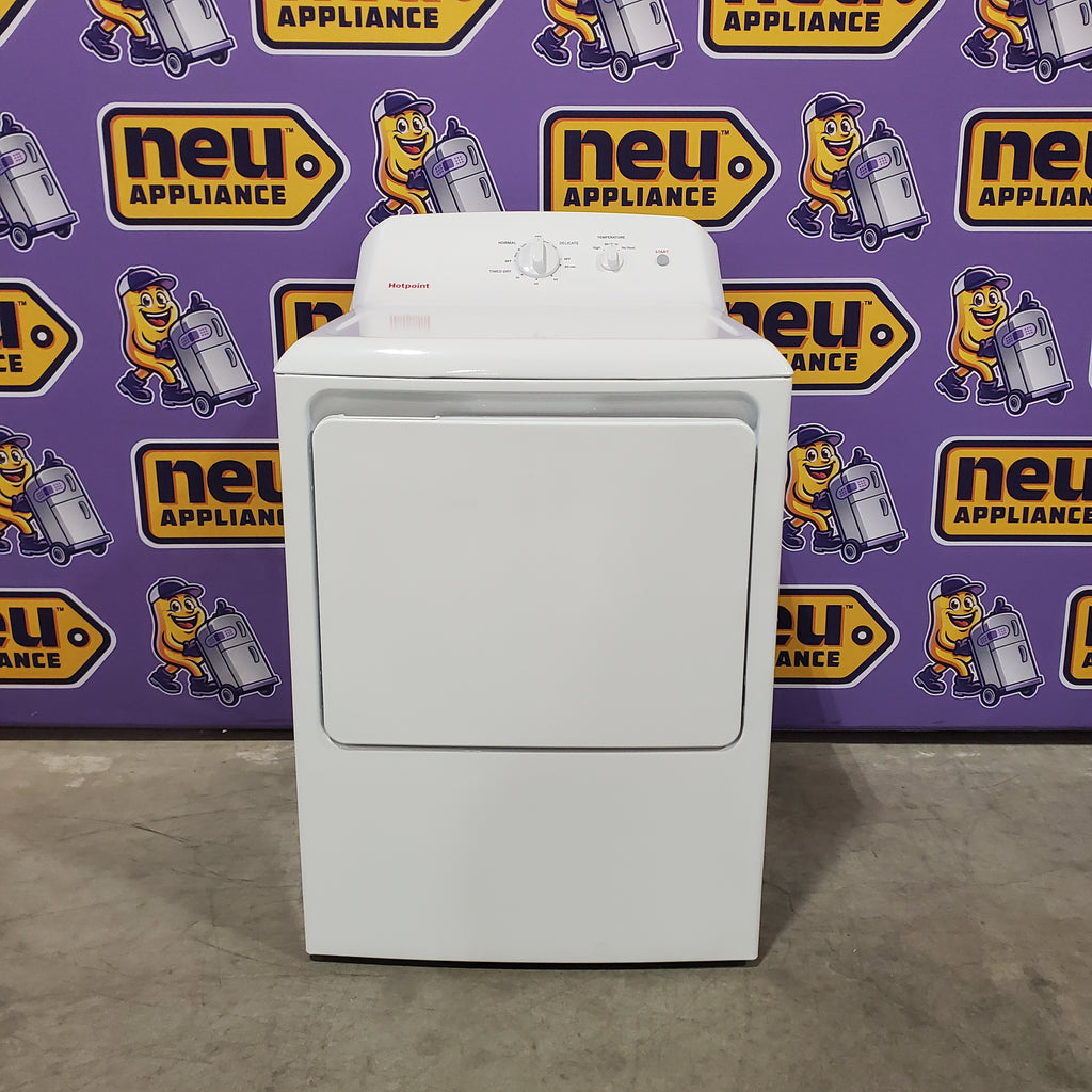 Hotpoint 6.2 cu. ft. Capacity Electric Dryer with Up To 120 ft. Venting and Shallow Depth 25137SD712 - HTX26EASWWW - Scratch & Dent (Minor)