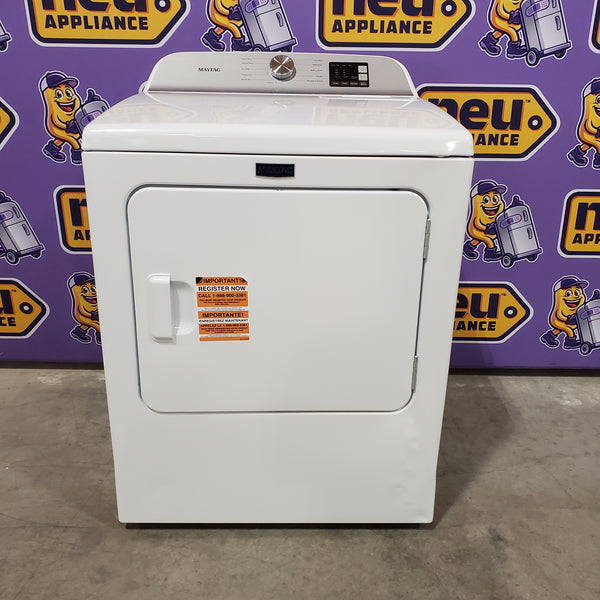 Maytag 7.0 cu ft Electric Dryer with Moisture Sensing and Quick Dry Cycle 30132SD59 - MED6200KW - Scratch & Dent (Moderate)
