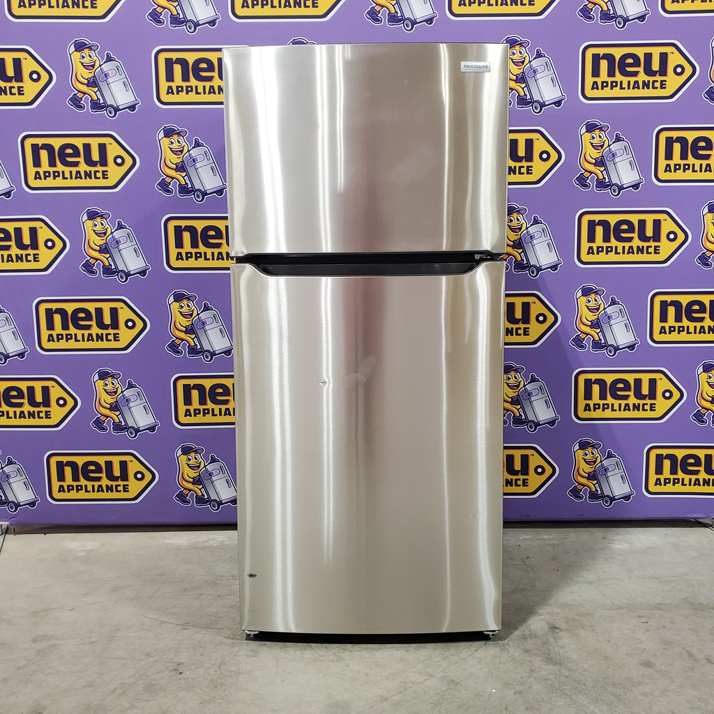 Frigidaire 20 Cu. Ft. Garage Ready Top Freezer Refrigerator in Stainless Steel 3SD816 - FFHT2045VS - Scratch & Dent (Minor)