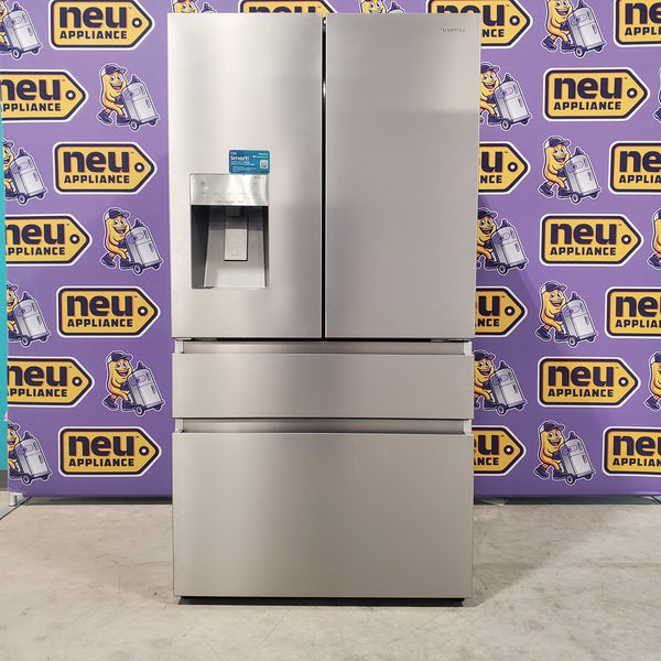 Hisense Stainless Steel PureFlat 25.6-cu ft 4-Door Smart French Door ENERGY STAR Refrigerator with Ice Maker, Water and Ice Dispenser HRM260N6TSE - Open Box
