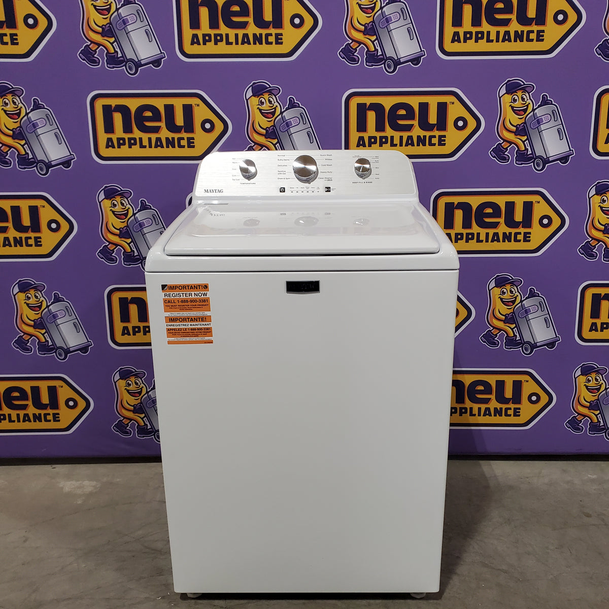 Maytag 4.2 Cu. Ft. Capacity Top Load Washer in White 22136SD362 - MTW4205SW - Open Box
