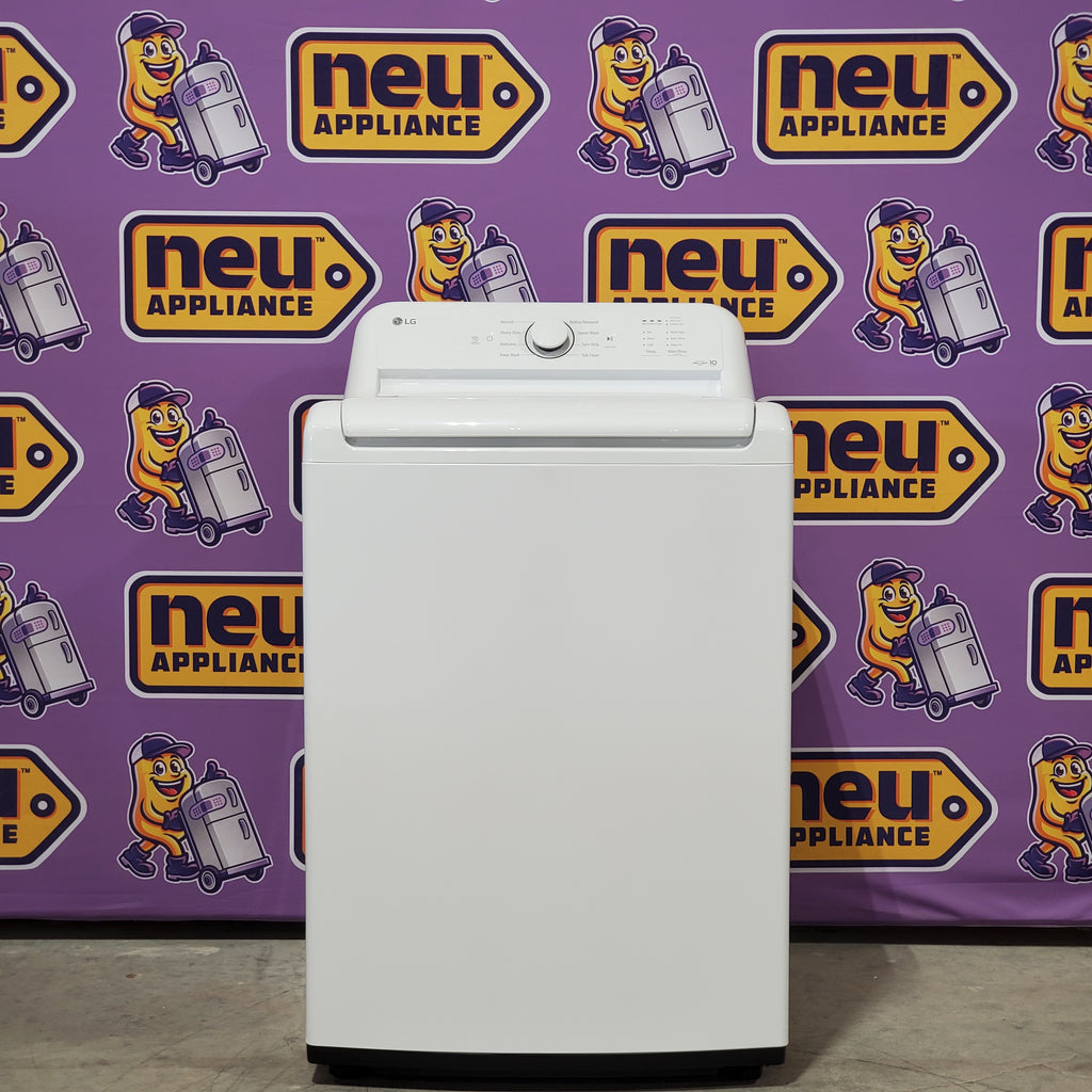 Pictures of LG White Top Load 4.1 Cu. Ft. Washer with TurboDrum Technology WT6105CW - Open Box and LG 7.3 Cu. Ft. Electric Rear Control Ultra Large Capacity Dryer in White with Sensor Dry DLE6100W - Open Box - Neu Appliance Outlet - Discount Appliance Outlet in Austin, Tx
