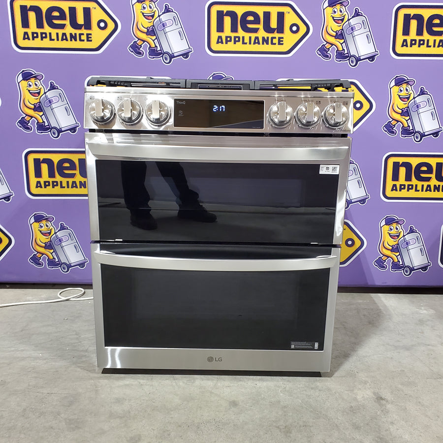 LG 6.9 cu. ft. Smart Gas Double Oven Slide-in Range with InstaView®, ProBake® Convection, Air Fry, and Air Sous Vide LTGL6937F - Open Box