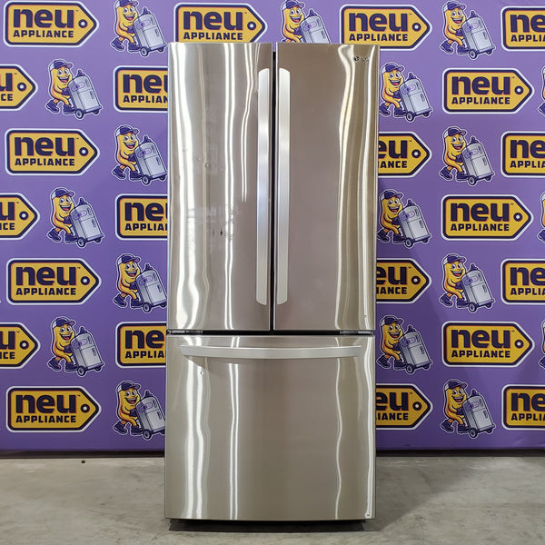 LG 22 cu. ft. 30-inch Wide French Door Refrigerator in Stainless Steel LFCS22520S - Scratch & Dent (Moderate)