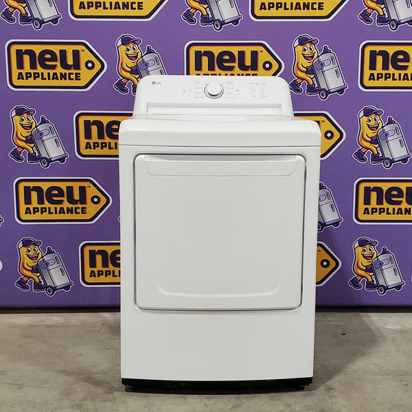 LG 7.3 Cu. Ft.  Electric Rear Control Ultra Large Capacity Dryer in White with Sensor Dry DLE6100W - Certified Refurbished