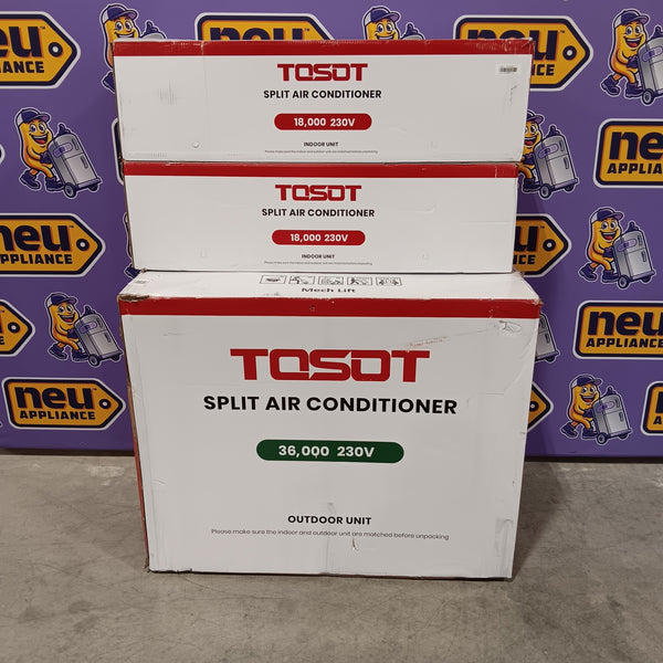 Tosot 36,000BTU Quad-Zone Mini Split AC with Heat Pump, 21SEER2, 230V, Wifi, Ductless Inverter Split System, 9K BTUx4, ‎3 Tons 25133SD426 - TST-MZ-M36 - New in Box