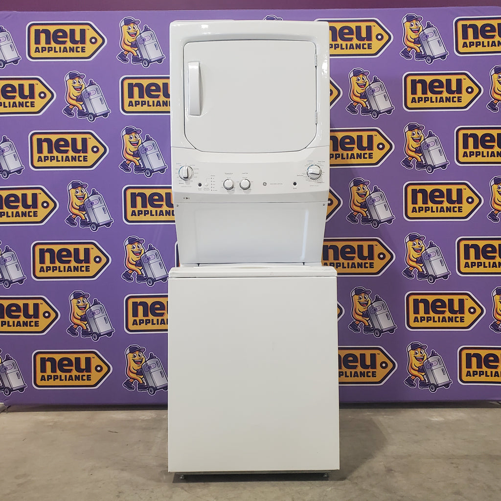 Pictures of GE White Combo 3.8 Cu. Ft. Top Load Washer and 5.9 Electric Dryer GUD27ESSM1WW - Certified Refurbished - Neu Appliance Outlet - Discount Appliance Outlet in Austin, Tx