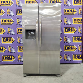 Frigidaire 25.6 cu. ft. ENERGY STAR Side by Side Refrigerator with Exterior Water and Ice Dispenser in Stainless Steel FRSS2623AS - Scratch & Dent (Minor)