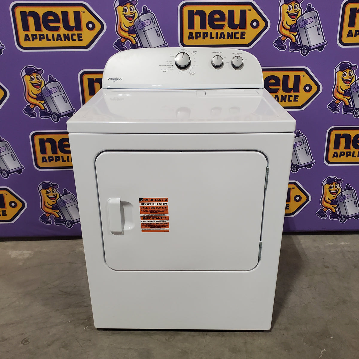 Whirlpool White Electric Extra Large 7.0 Cu. Ft. Dryer with Wrinkle Shield 22136SD263 - WED4815EW - Open Box