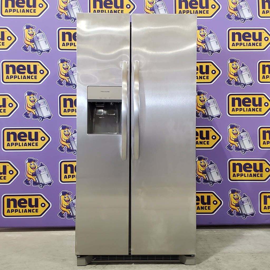 Pictures of Frigidaire 33" Wide 22.3 cu. ft. ENERGY STAR Side by Side Refrigerator Stainless Steel with Exterior Water and Ice Dispenser FRSS2323AS - Scratch & Dent - (Minor) - Neu Appliance Outlet - Discount Appliance Outlet in Austin, Tx