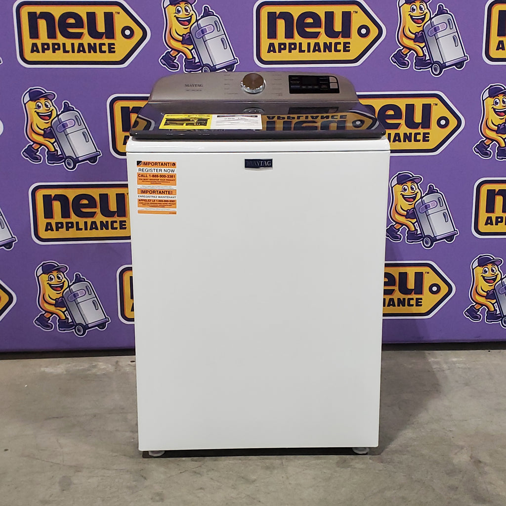 Maytag 5.2 Cu. Ft. Top Load Agitator Washer with Extra Power and Smart Appliance MTW6205RW - Open Box and Maytag 7.4 Cu. Ft. Top Load Electric Dryer with Extra Power and Advanced Moisture Sensing 16103 - MED6205RW - Open Box