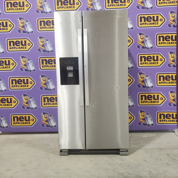 33 in. Wide Fingerprint-Resistant Stainless Steel Whirlpool 21.4 cu. ft. Side by Side Refrigerator with In Door Ice and Water Dispenser WRS321SDHZ - Scratch & Dent - Moderate
