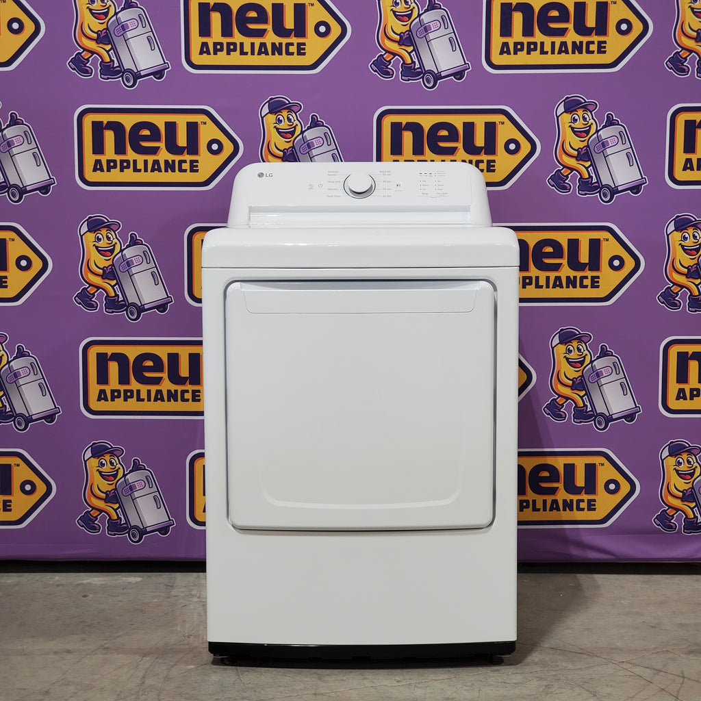 Pictures of LG White Top Load 4.1 Cu. Ft. Washer with TurboDrum Technology WT6105CW - Open Box and LG 7.3 Cu. Ft. Electric Rear Control Ultra Large Capacity Dryer in White with Sensor Dry DLE6100W - Open Box - Neu Appliance Outlet - Discount Appliance Outlet in Austin, Tx