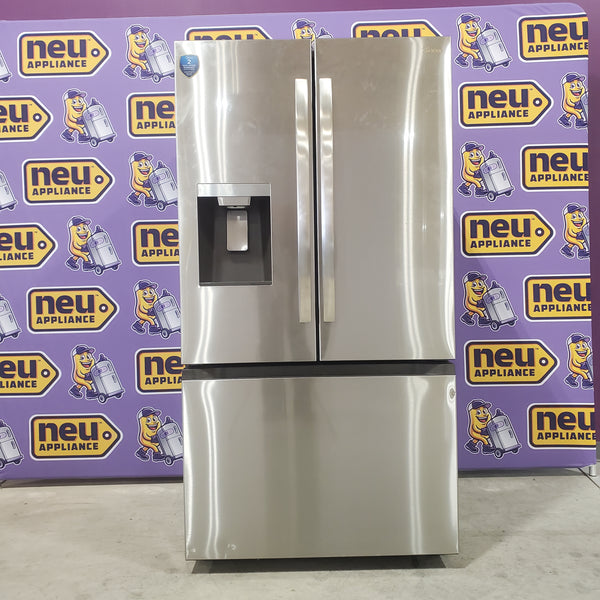 Midea Fingerprint Resistant Stainless Steel 3 Door French Door 28.3 Cu. Ft. Jumbo Capacity French Door Refrigerator with Dual Ice Maker and LED Interior Lighting MRF29D6AST - Scratch and Dent (Minor)