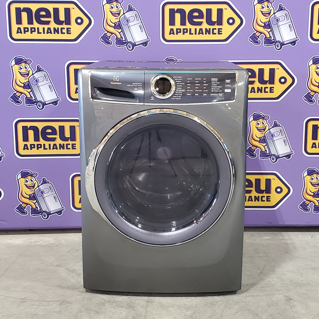 Pictures of Electrolux Titanium Front Load 4.5 Cu. Ft. Washer with Smartboost and Optic Whites Cycle ELFW7637AT - Scratch & Dent (Minor) and Electrolux Titanium 8.0 Cu. Ft. Dryer with Balanced Dry and Instant Refresh Cycle ELFE7637AT - Scratch & Dent (Minor) - Neu Appliance Outlet - Discount Appliance Outlet in Austin, Tx