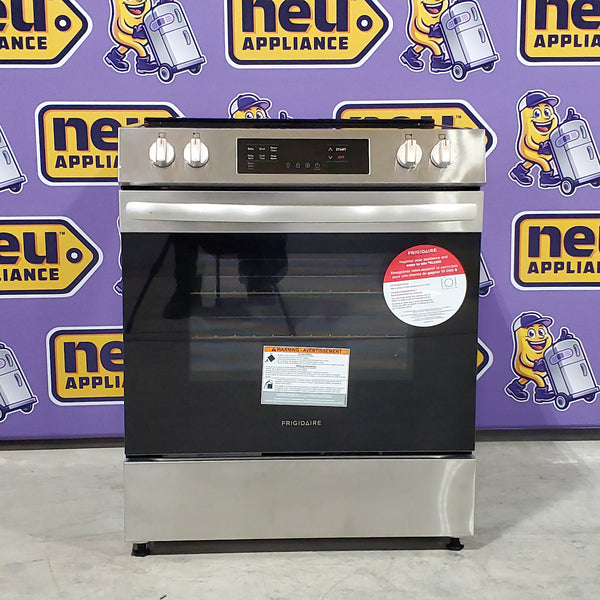 Frigidaire Stainless Steel Electric 30 Inch Range with Steam Clean and Even Bake Technology FCFE3062AS - Scratch and Dent (Minor)