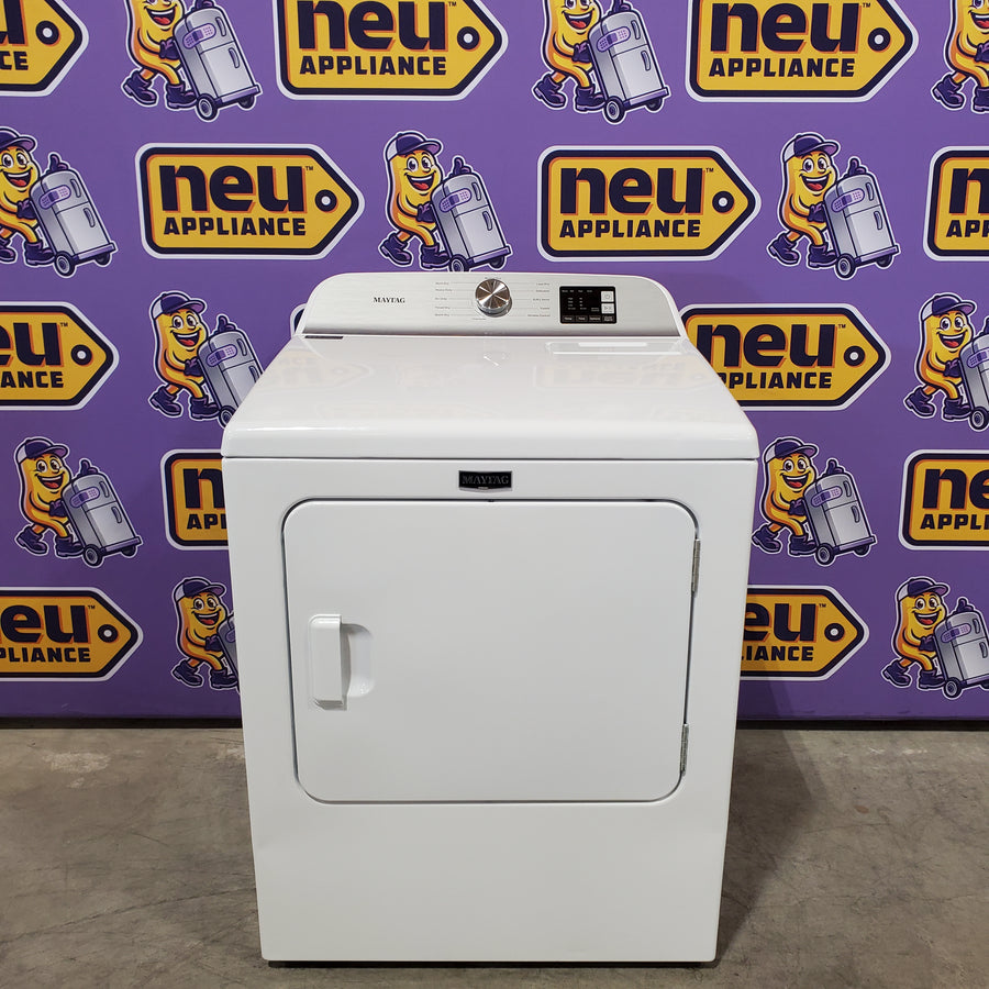Maytag Top Load 4.8 cu ft Washer with Deep Fill and Slow-Close Glass Lid MVW6200KW - Scratch & Dent (Minor) and Maytag 7.0 cu ft Electric Dryer with Moisture Sensing and Quick Dry Cycle 16241 - MED6200KW - Scratch & Dent (Moderate)