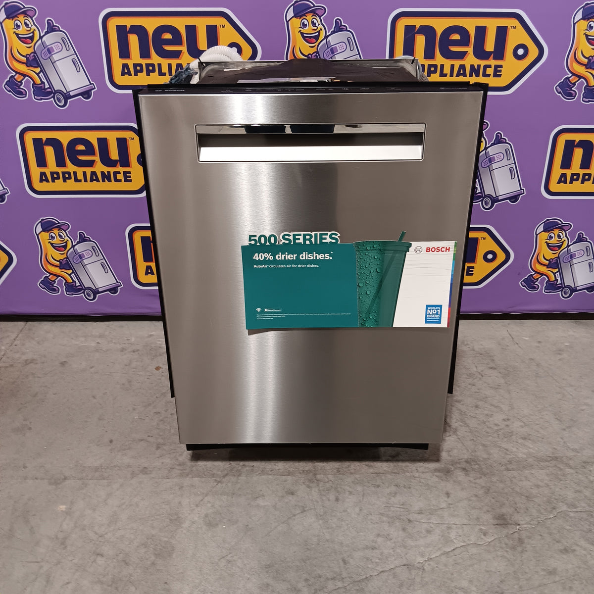 Bosch 500 Series 24 in. Stainless Steel Top Control Tall Tub Pocket Handle Quietest 44 dBA Dishwasher with Stainless Steel Tub SHP65DM5N - Scratch & Dent (Minor)