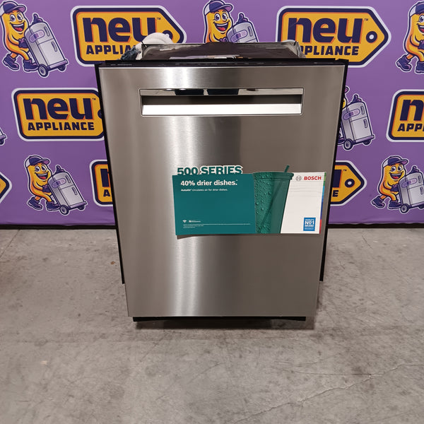 Bosch 500 Series 24 in. Stainless Steel Top Control Tall Tub Pocket Handle Quietest 44 dBA Dishwasher with Stainless Steel Tub 251318SD1342 - SHP65DM5N - Scratch & Dent (Minor)