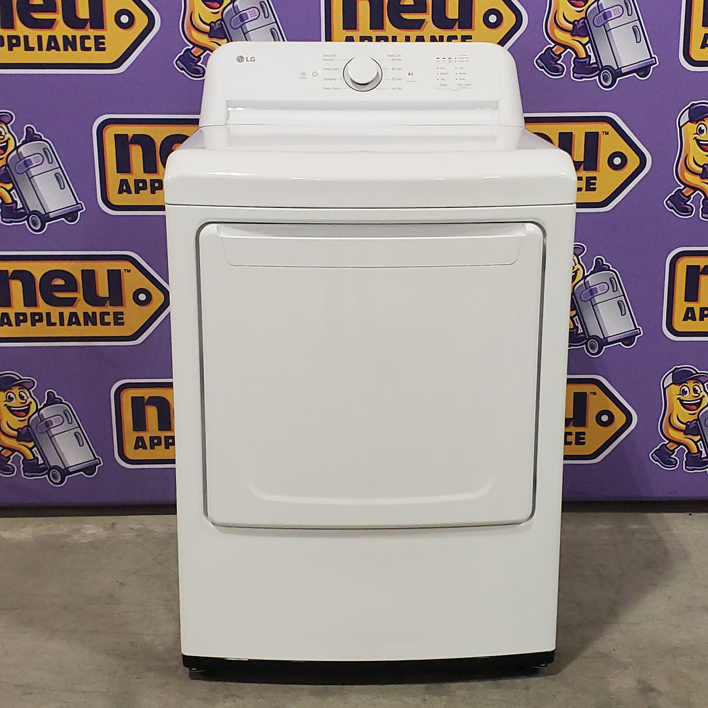 LG 7.3 Cu. Ft. Electric Rear Control Ultra Large Capacity Dryer in White with Sensor Dry 22SD008 - DLE6100W - Open Box