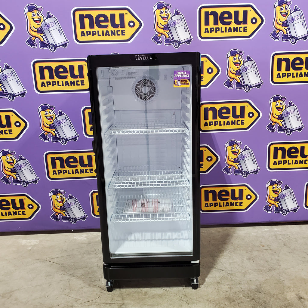 Premium Levella 6.0 cu. ft. Commercial Upright Display Refrigerator Glass Door Beverage Cooler in Black 25135SD665 - PRNS6070DX - Open Box