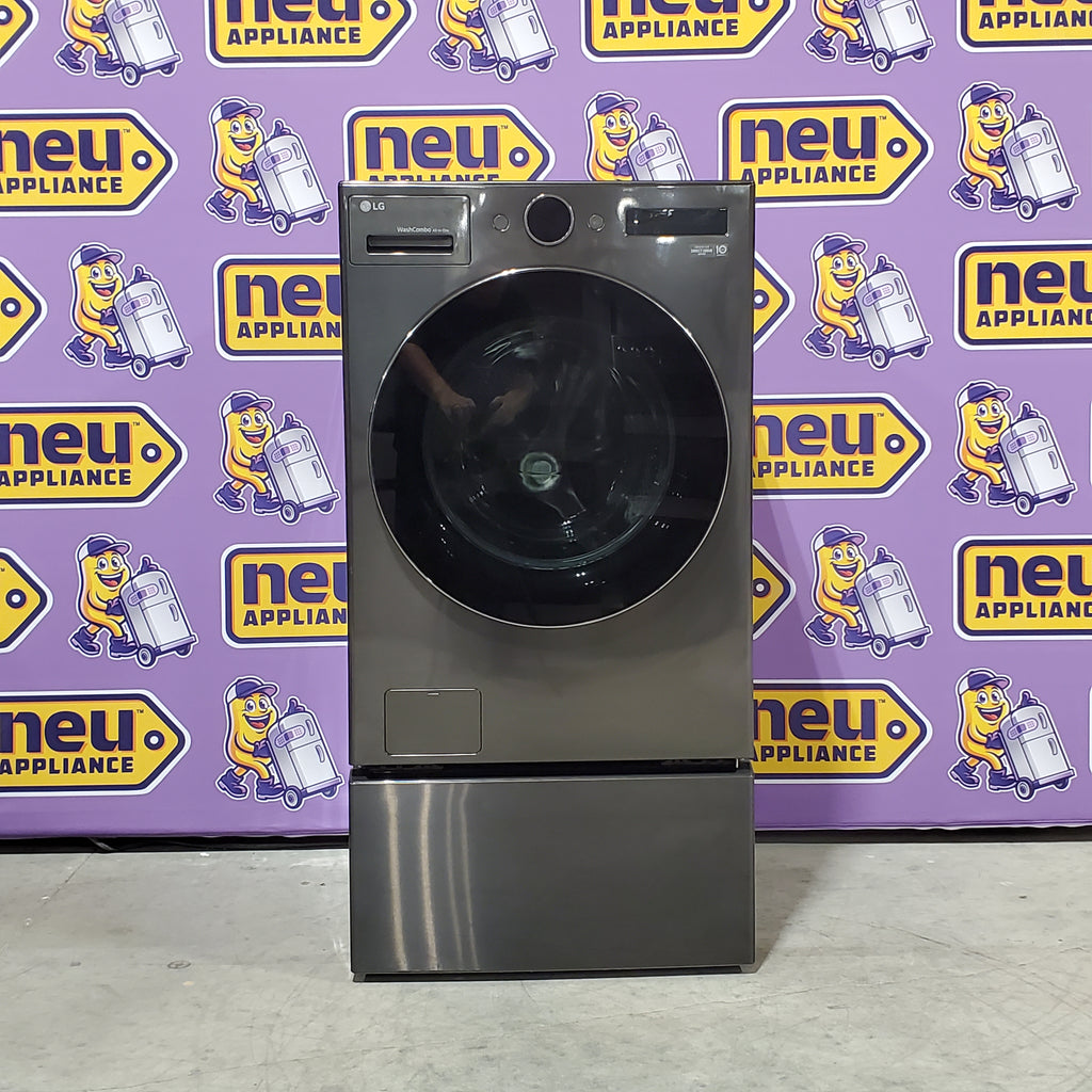 Pictures of LG Ventless Washer/Dryer Combo LG WashCombo™ All-in-One 5.0 cu. ft. Mega Capacity with Inverter HeatPump™ Technology and Direct Drive Motor 3SD629 - WM6998HBA - Open Box - Neu Appliance Outlet - Discount Appliance Outlet in Austin, Tx