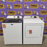 Maytag Top Load 4.8 cu ft Washer with Deep Fill and Slow-Close Glass Lid MVW6200KW - Scratch & Dent (Minor) and Maytag 7.0 cu. ft Top Load Gas Dryer with Moisture Sensing 16226 - MGD6200KW - Scratch and Dent (Minor)