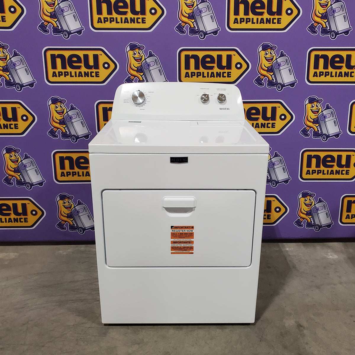 Maytag Top Load Style Electric Wrinkle Prevent 7.0 cu. ft. Dryer with Auto Dry 22137SD382 - MED4005SW - Scratch & Dent (Minor)
