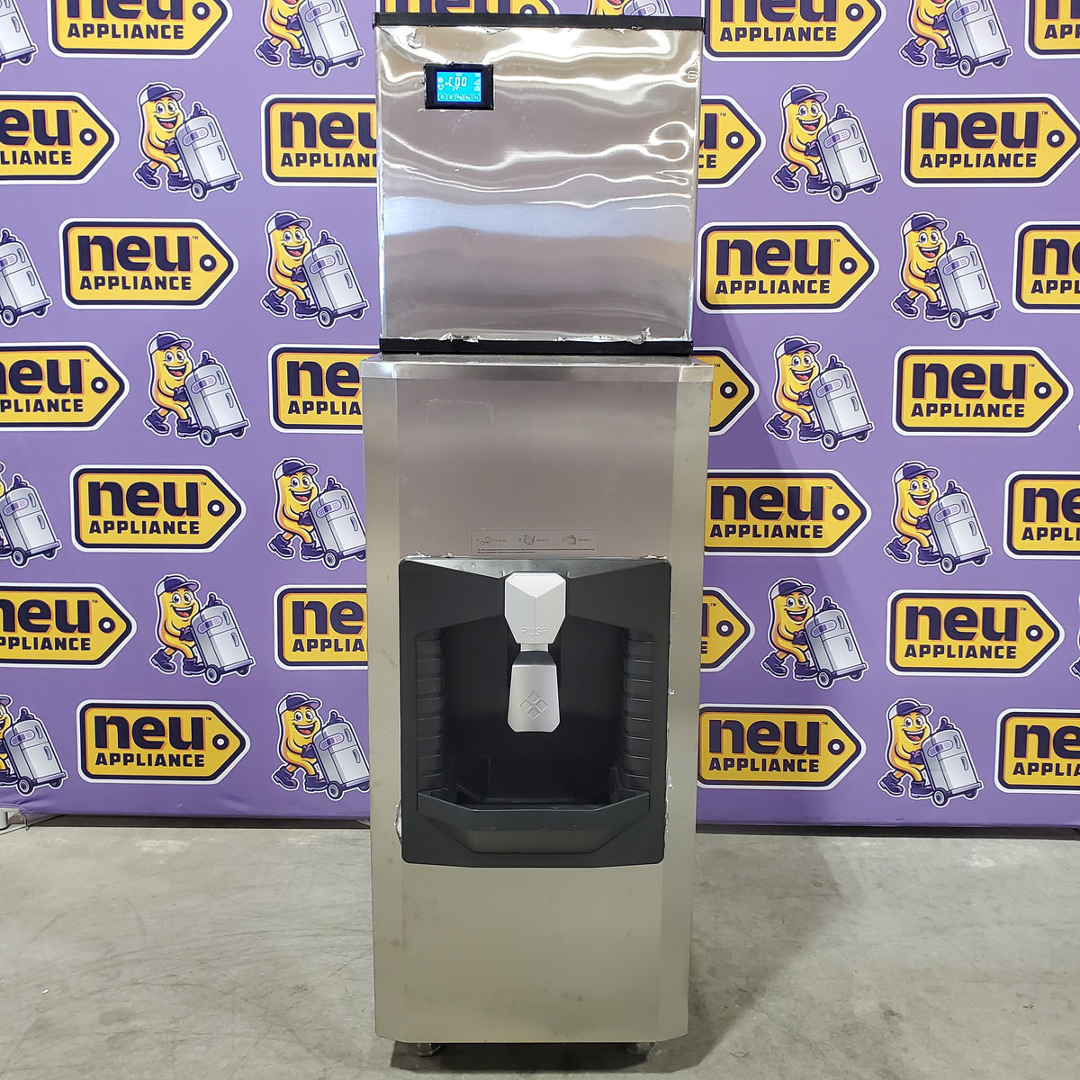 Hooure 22.2in.Freestanding Commercial Ice Maker Bin 200lbs.Storage 0lbs./24 H Stainless Steel Ice Maker Full Size Cubes, Crusher AD156BTHD - Scratch & Dent (Minor)