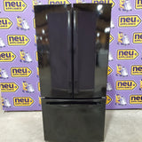 GE 18.6 cu. ft. French Door 33" Inch Wide Refrigerator in Black, Counter Depth ENERGY STAR GWE19JGLBB - Scratch & Dent (Minor)