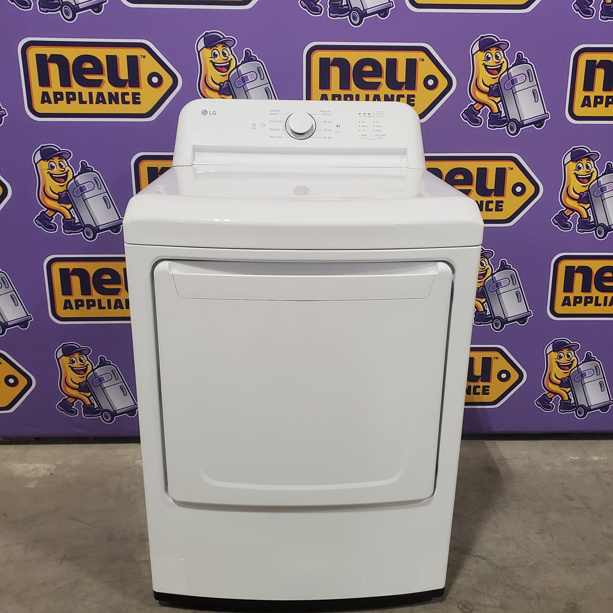 LG 7.3 Cu. Ft. Electric Rear Control Ultra Large Capacity Dryer in White with Sensor Dry 22132SD158 - DLE6100W - Scratch & Dent (Minor)