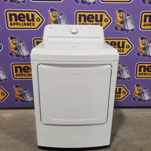LG 7.3 Cu. Ft. Electric Rear Control Ultra Large Capacity Dryer in White with Sensor Dry 22132SD158 - DLE6100W - Scratch & Dent (Minor)