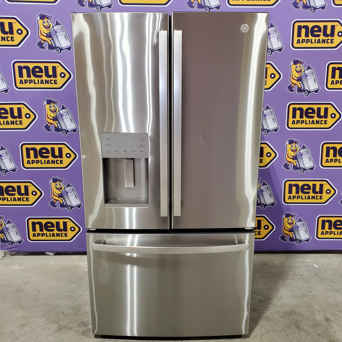 GE ENERGY STAR 25.7 Cu. Ft. Fingerprint Resistant French-Door Refrigerator GFE26JYMFS - Scratch & Dent (Moderate)