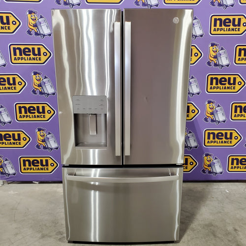GE ENERGY STAR 25.7 Cu. Ft. Fingerprint Resistant French-Door Refrigerator 31134SD215 - GFE26JYMFS - Scratch & Dent (Moderate)