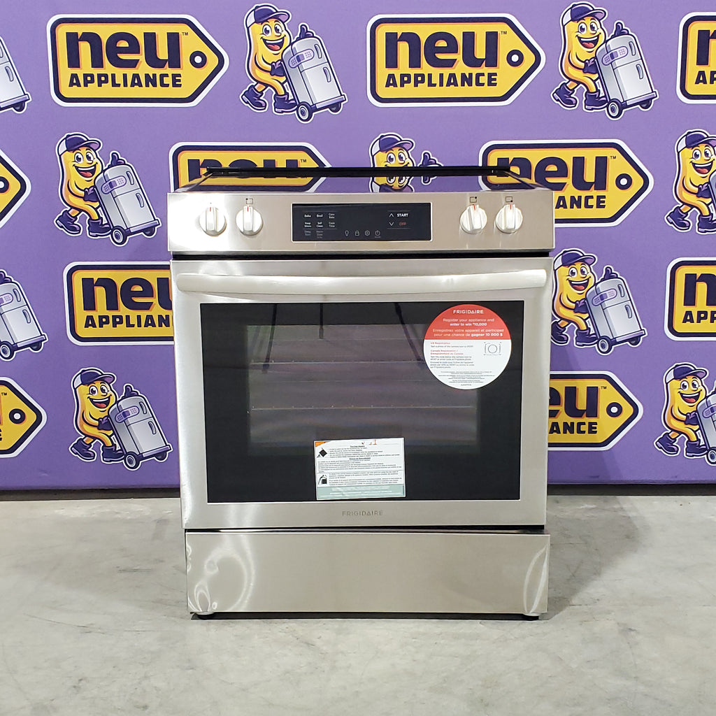 Frigidaire 30" Front Control Electric Range with Convection in Stainless Steel FCFE3083AS - Scratch & Dent (Minor)
