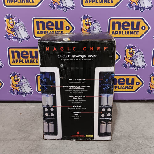 Magic Chef 3.4 cu. ft. Retro Beverage Cooler, in White 25137SD731 - MCB34CHW - New in Box